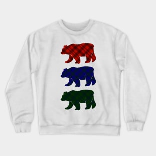 Three Plaid Bears Crewneck Sweatshirt